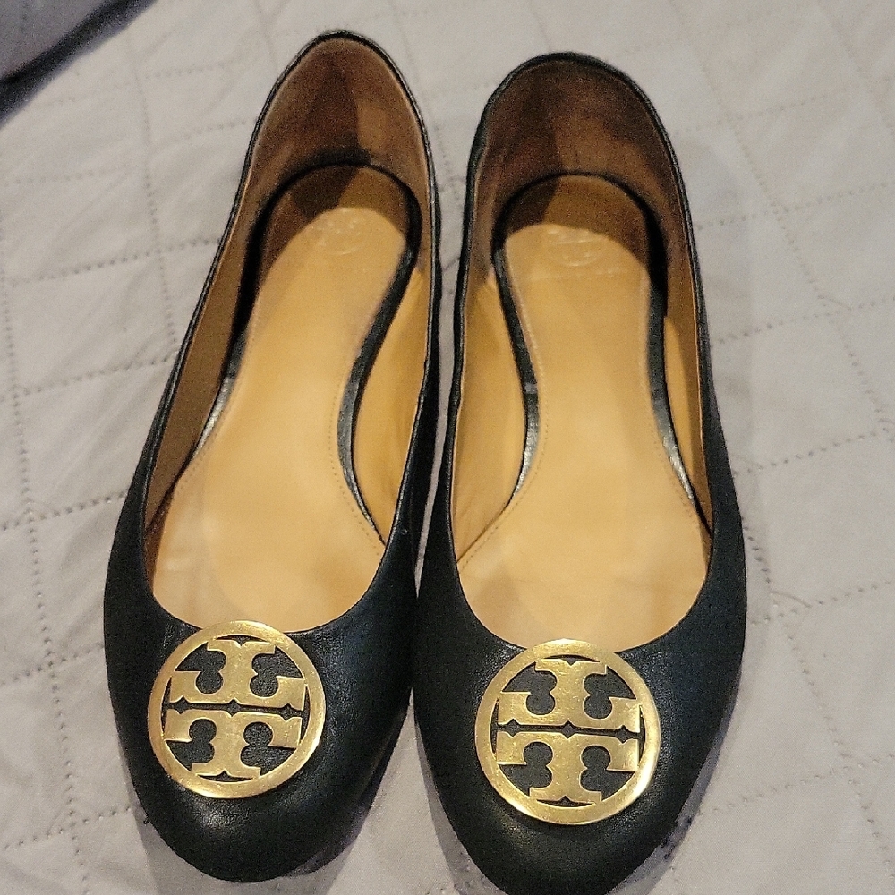 Tory Burch Black Ballet Flats